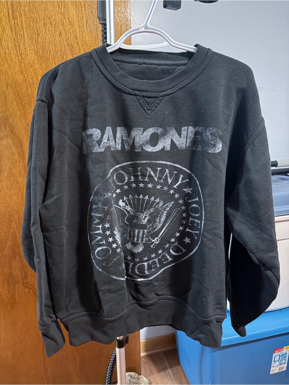 Black Graphic Crewneck Sweatshirt